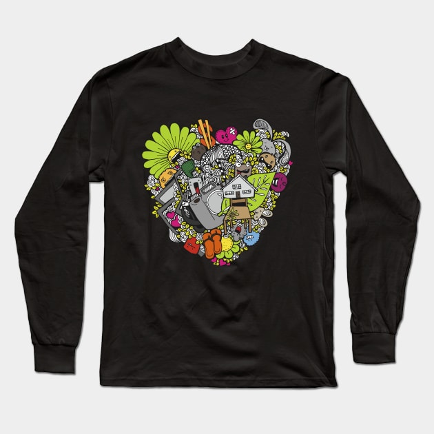 DOODLE COLLECTION Long Sleeve T-Shirt by zulnan